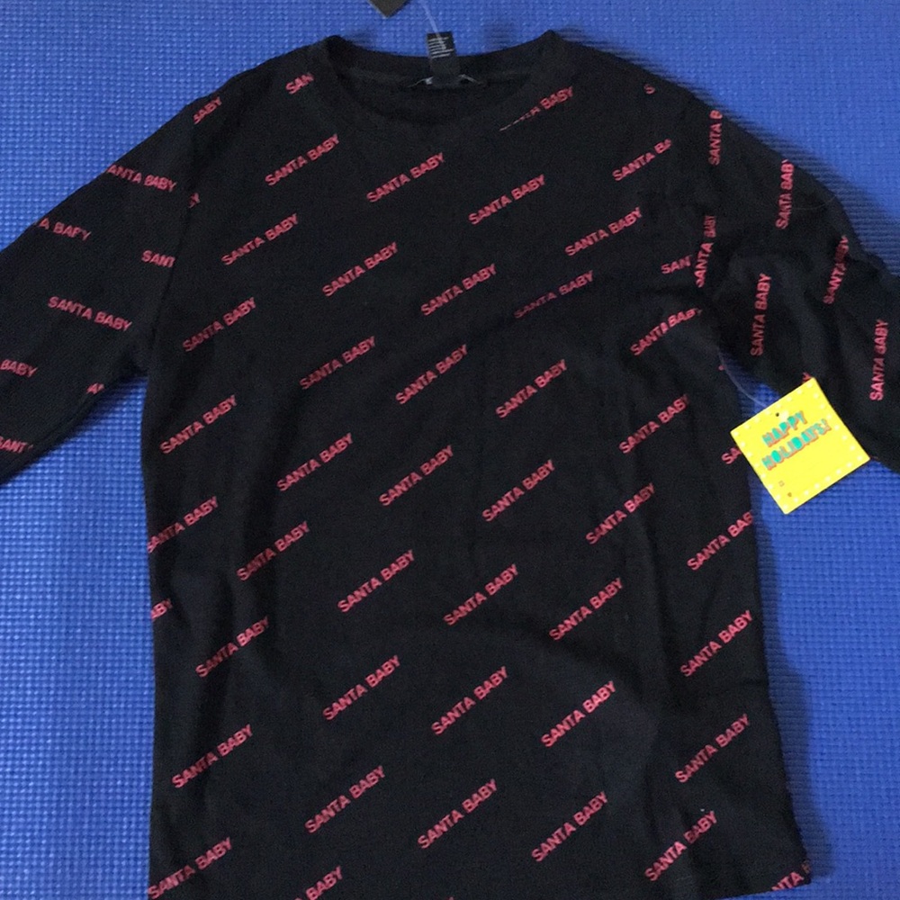 black long sleeve christmas sweater